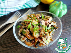 Хрустящие шампиньоны с беконом и чесноком