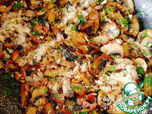 Хрустящие шампиньоны с беконом и чесноком
