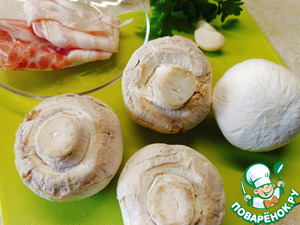 Хрустящие шампиньоны с беконом и чесноком