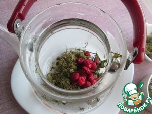 Хвойный чай с мятой и малиной Хвойный чай с мятой и малиной