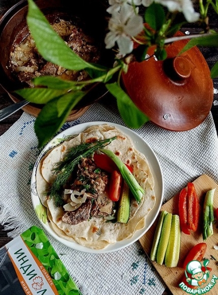 Индейка "Духовая" на лаваше