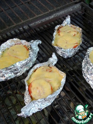 Индейка "под шубой" на гриле Индейка "под шубой" на гриле