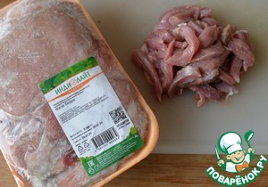 Индейка с грибами эноки Индейка с грибами эноки