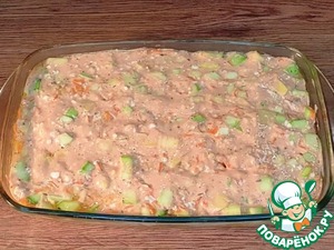 Индейка с грибами на овощной подушке Индейка с грибами на овощной подушке