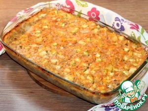 Индейка с грибами на овощной подушке Индейка с грибами на овощной подушке