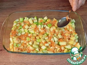 Индейка с грибами на овощной подушке Индейка с грибами на овощной подушке