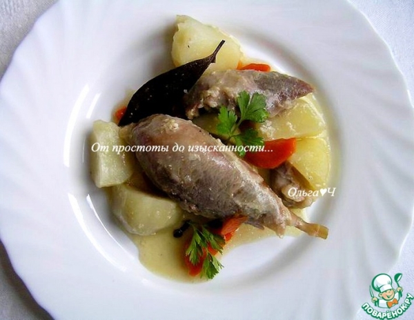 Индейка в сливочном соусе с овощами Индейка в сливочном соусе с овощами