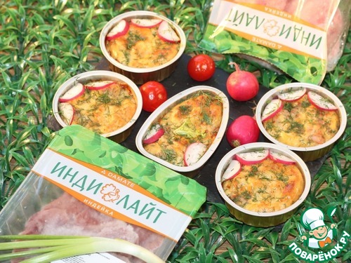 Индейка запеченная в луковом кляре