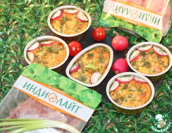 Индейка запеченная в луковом кляре