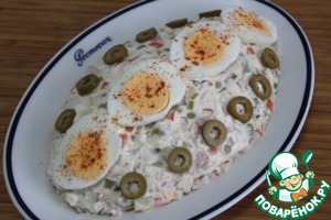 Итальянская закуска "Русский салат с тунцом"