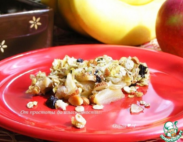 Яблочно-банановый крамбл Яблочно-банановый крамбл