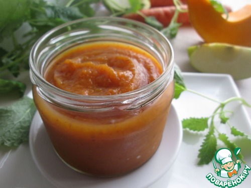 Яблочно-морковное пюре с тыквой Яблочно-морковное пюре с тыквой