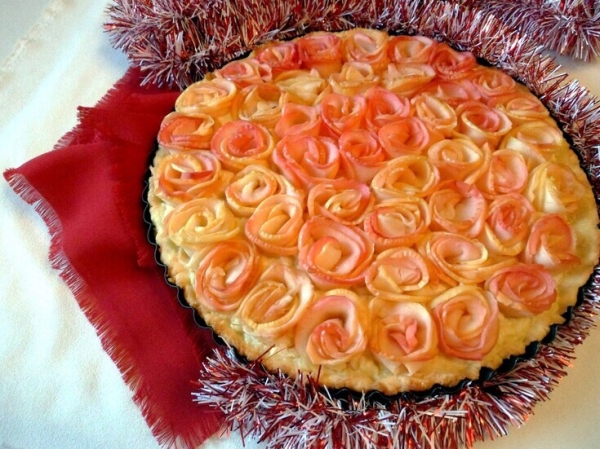 Яблочный пирог "розовый букет" Яблочный пирог "розовый букет"