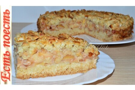 Яблочный пирог с карамельным кремом Яблочный пирог с карамельным кремом