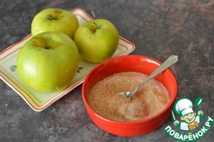 Яблоки, печёные дольками