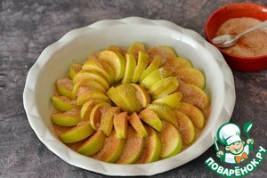 Яблоки, печёные дольками