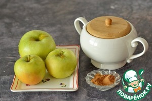 Яблоки, печёные дольками