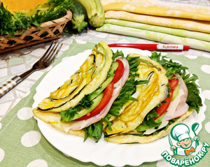 Яичный блинчик с овощами Яичный блинчик с овощами