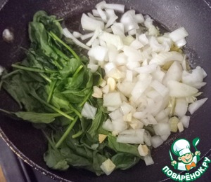 Яйца в шпинатовом креме с семенами Яйца в шпинатовом креме с семенами