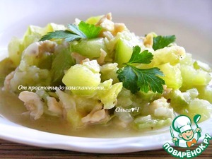 Кабачки с кальмарами