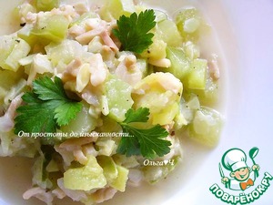 Кабачки с кальмарами