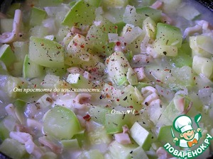 Кабачки с кальмарами