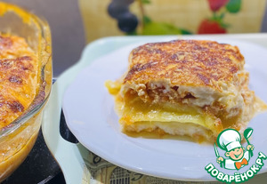 Кабачковая лазанья с фаршем и соусом бешамель