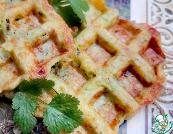 Кабачково-сырные вафли