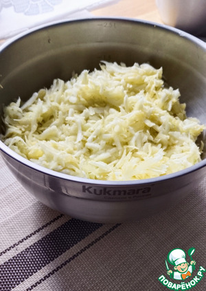 Кабачковые оладьи с ветчиной и сыром