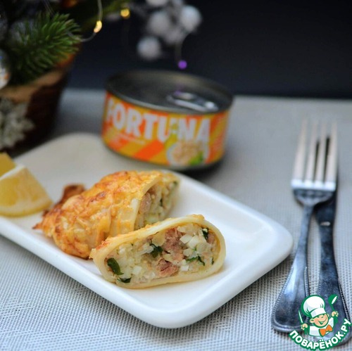 Кальмары, фаршированные тунцом и рисом Кальмары, фаршированные тунцом и рисом