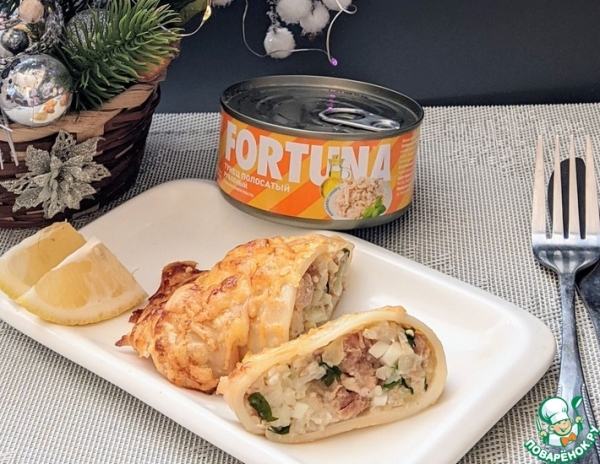 Кальмары, фаршированные тунцом и рисом Кальмары, фаршированные тунцом и рисом