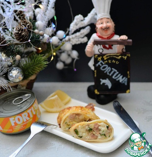 Кальмары, фаршированные тунцом и рисом Кальмары, фаршированные тунцом и рисом