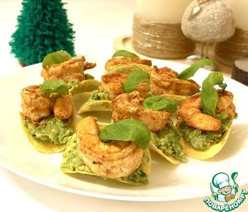 Канапе с авокадо и креветками Канапе с авокадо и креветками