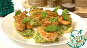 Канапе с авокадо и креветками Канапе с авокадо и креветками