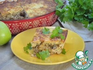 Капустная запеканка с фаршем и грибами Капустная запеканка с фаршем и грибами