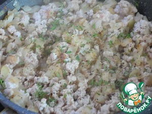 Капустная запеканка с фаршем и грибами Капустная запеканка с фаршем и грибами