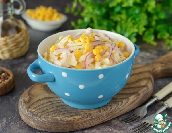 Капустный салат с кукурузой Капустный салат с кукурузой