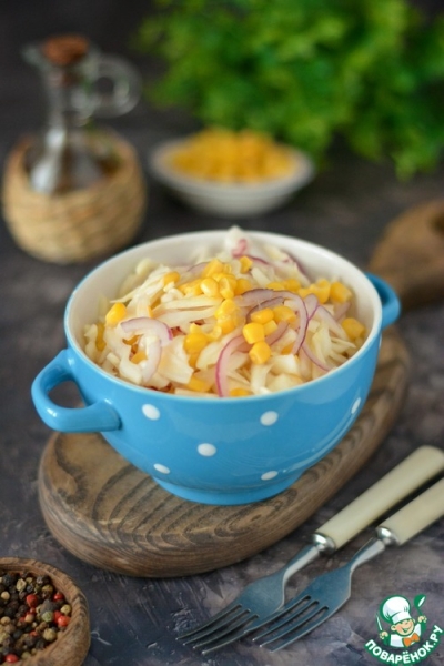 Капустный салат с кукурузой Капустный салат с кукурузой