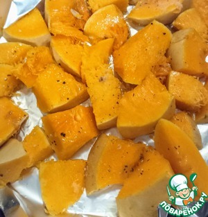 "Карбонара" с тыквой и хрустящим чесноком