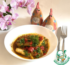 Карри с рыбой и овощами