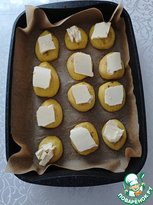 Картофель под сыром в духовке "Праздничный"