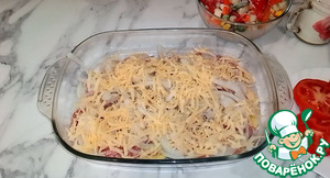 Картофельная запеканка с фаршем и овощами