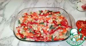 Картофельная запеканка с фаршем и овощами