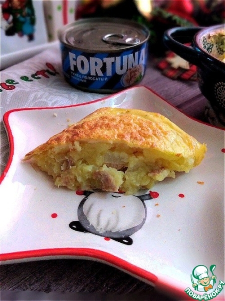 Картофельная запеканка с консервированным тунцом