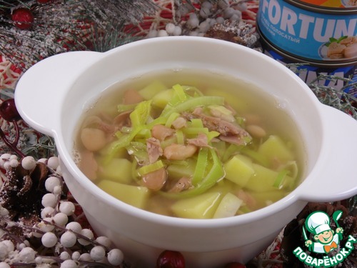 Картофельно-фасолевый суп с тунцом Картофельно-фасолевый суп с тунцом