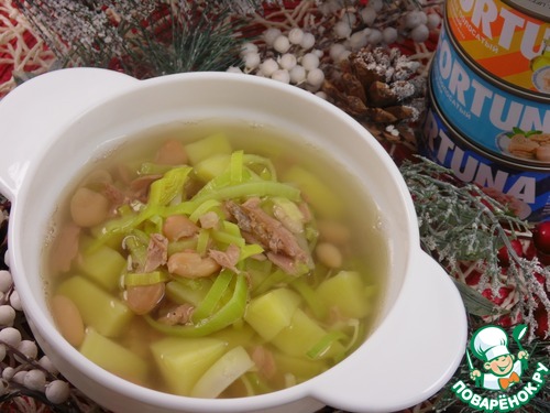 Картофельно-фасолевый суп с тунцом Картофельно-фасолевый суп с тунцом