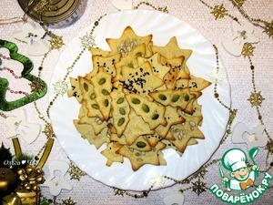 Картофельные крекеры с тунцом "Новогодний хруст" Картофельные крекеры с тунцом "Новогодний хруст"
