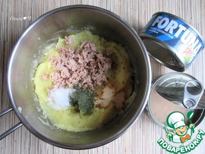 Картофельные крекеры с тунцом "Новогодний хруст" Картофельные крекеры с тунцом "Новогодний хруст"