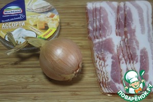 Картофельный гратен с сыром и беконом