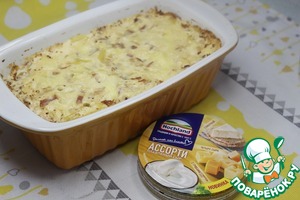 Картофельный гратен с сыром и беконом